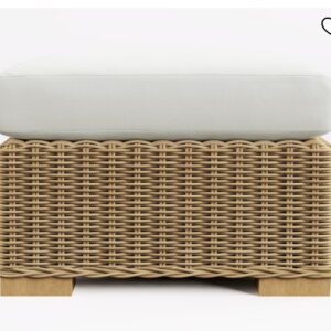 Luxury Rattan Woven Ottoman Pouf with Cushion