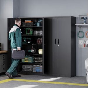 Heavy Duty Metal Garage Cabinet with Wheels - 2 Drawers