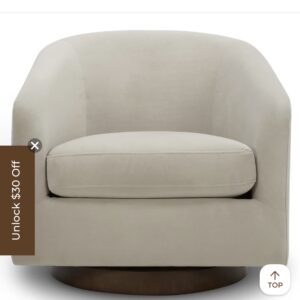 Luxury Modern 360° Swivel Barrel Armchair - Boucle Fabric