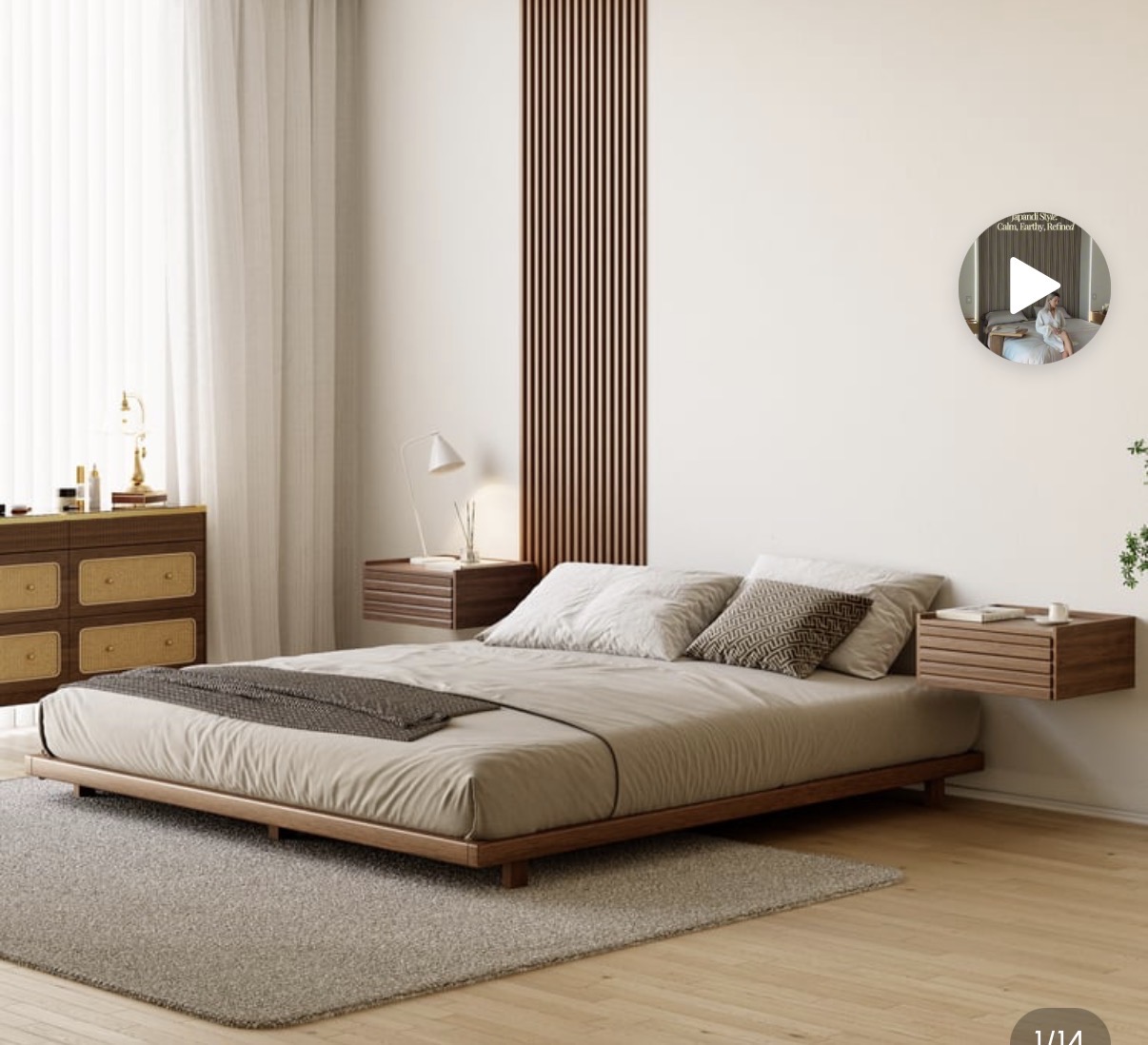 Floating / Japandi Bed Series - Same family as KLV-UP-278! - Image 3