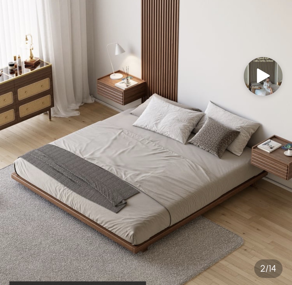 Floating / Japandi Bed Series - Same family as KLV-UP-278! - Image 2