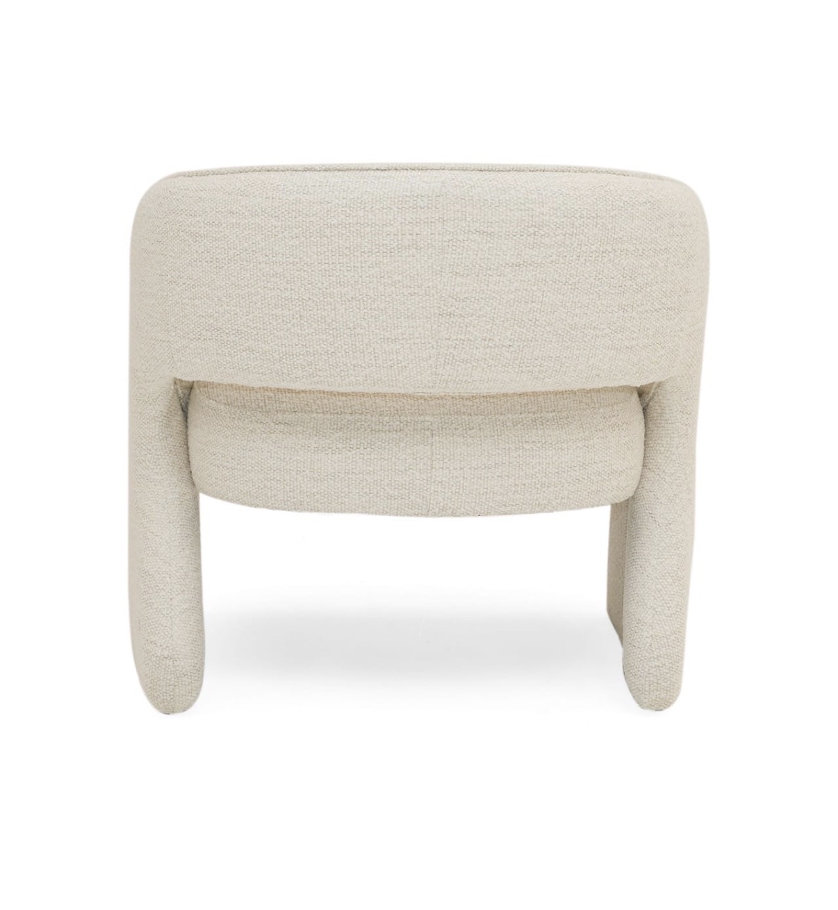 Modern Boucle Sculptural Armchair - Beige / Cream - Image 4