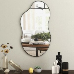 KY4108-61 - Modern Wavy Irregular Wall Mirror - Asymmetrical Frameless Mirror - 32in / 36in / 43in