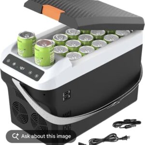 Portable Car Fridge Freezer - 12V/110V Mini Cooler - 15L/20L Compressor Fridge with Digital Display - For Car, Camping, Home