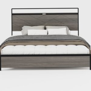 Modern Faux Leather Platform Bed Frame