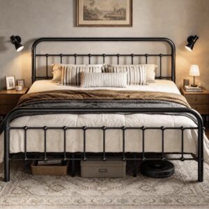 Black Metal Queen Bed Frame