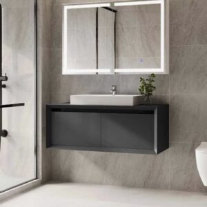 Floating Bathroom Vanity Set with LED Mirror