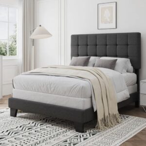 Modern Square Tufted Upholstered Bed