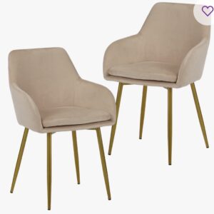 Modern Velvet Dining Chair — Gold Legs — DC Series