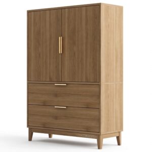 Modern Oak Storage Cabinet with 2 Doors