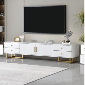 LE6017Q Luxury TV Stand / TV Console — 4 Drawers + 2 Doors