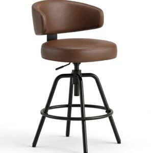 PU Leather Swivel Bar Stool