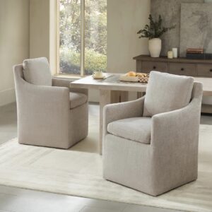 Linen Ottoman Base Dining Chair