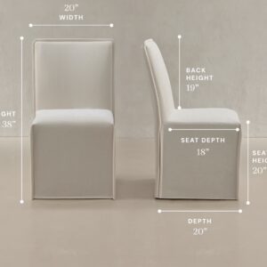 Modern Linen Slipcover Dining Chair