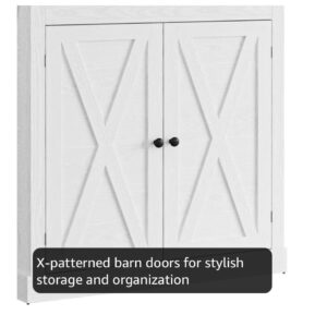 Farmhouse Pantry Storage Cabinet - White Tall