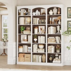 Modern 18-Cube Triple Bookshelf Display Cabinet