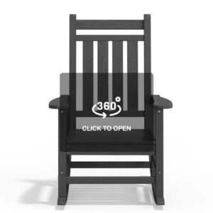 Outdoor Rocking Chair 32" - HDPE Patio Rocker Chair All-Weather