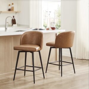 Modern Leather Swivel Bar Stool BS72001