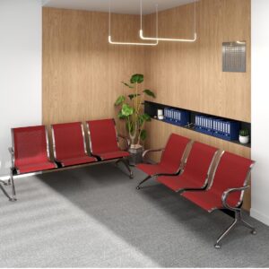 Office Guest / Waiting Chair - Red Mesh